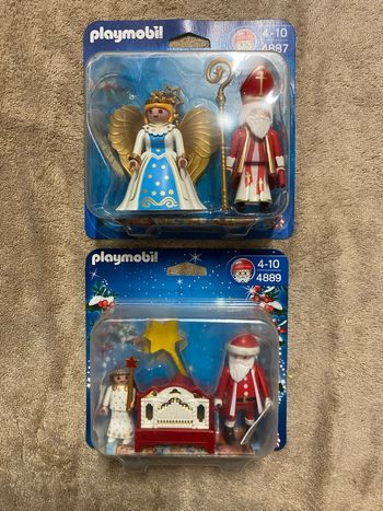 Lot de 2 Playmobil pere noël / ange Nicolas neufs