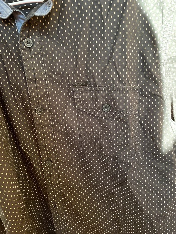 Chemise noire motif blanc kaporal - photo numéro 2