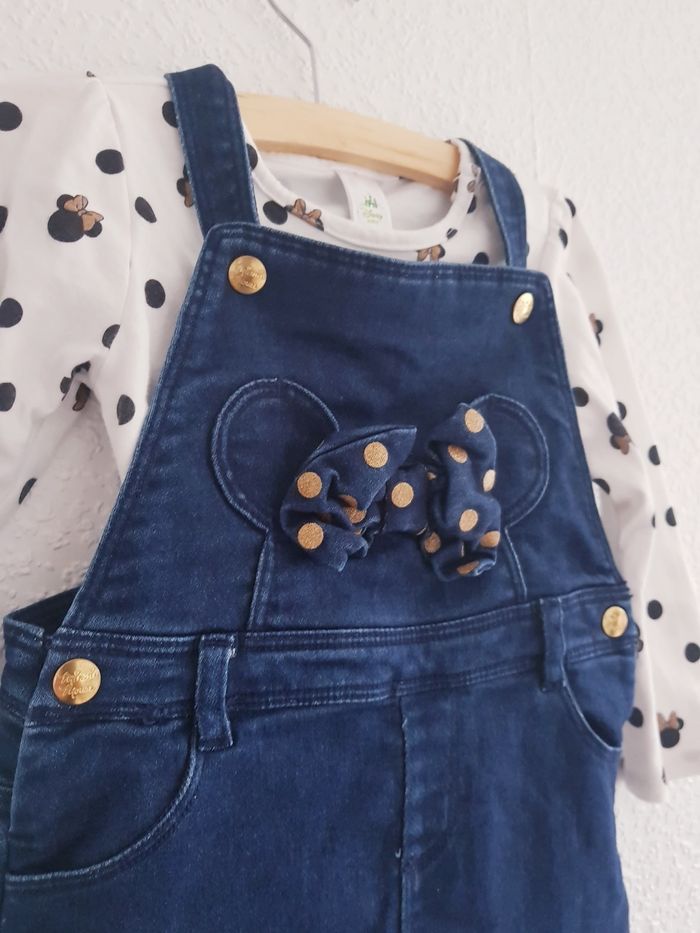 C&A - Disney - Ensemble salopette jupe en jean + tee-shirt manches longues - photo numéro 3