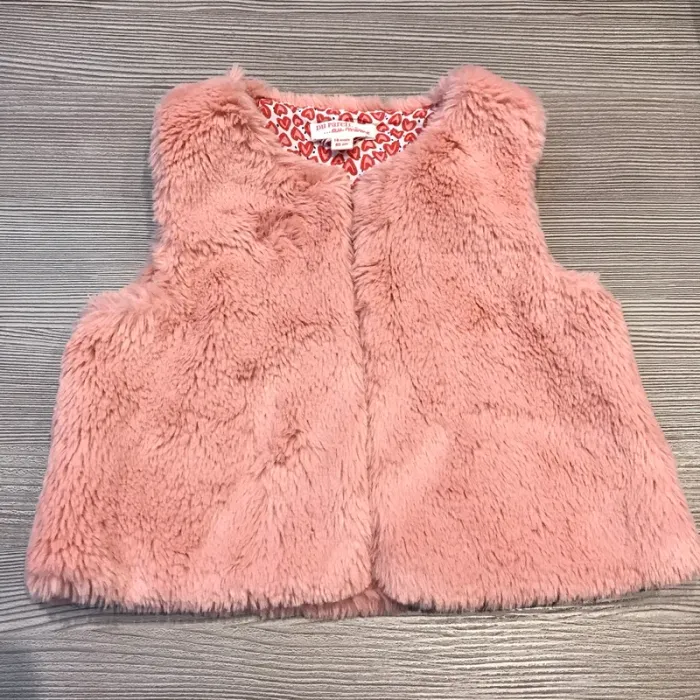 Cardigan sans manches fausse fourrure réversible 18 mois DPAM 🌸