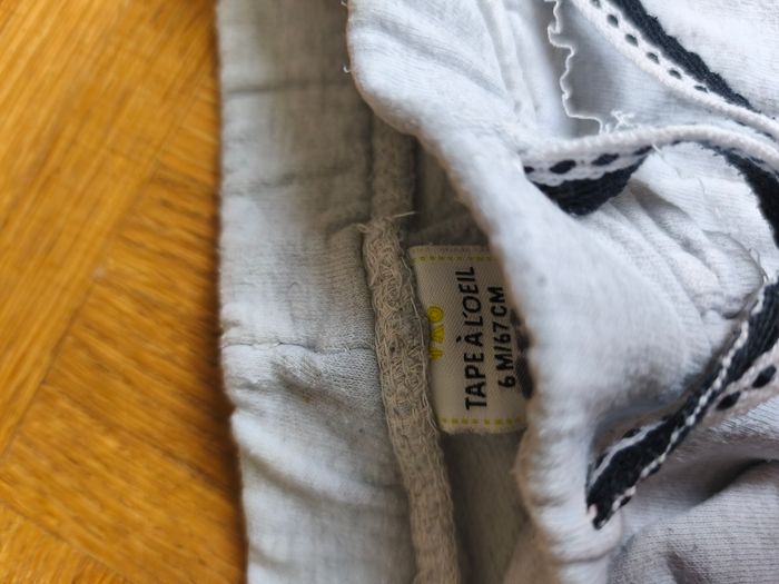 Lot de 2 pantalons joggings 6 mois garçon gris C&A tapé à l'oeil TAO - photo numéro 8