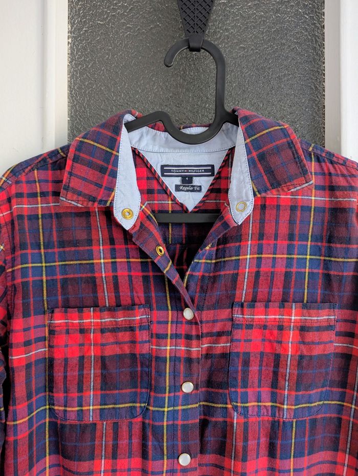 Chemise à carreaux tommy hilfiger taille 36 s - photo numéro 4
