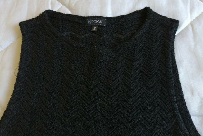 Robe Noire Style Maille Crochet Kookai Taille 36 - photo numéro 5