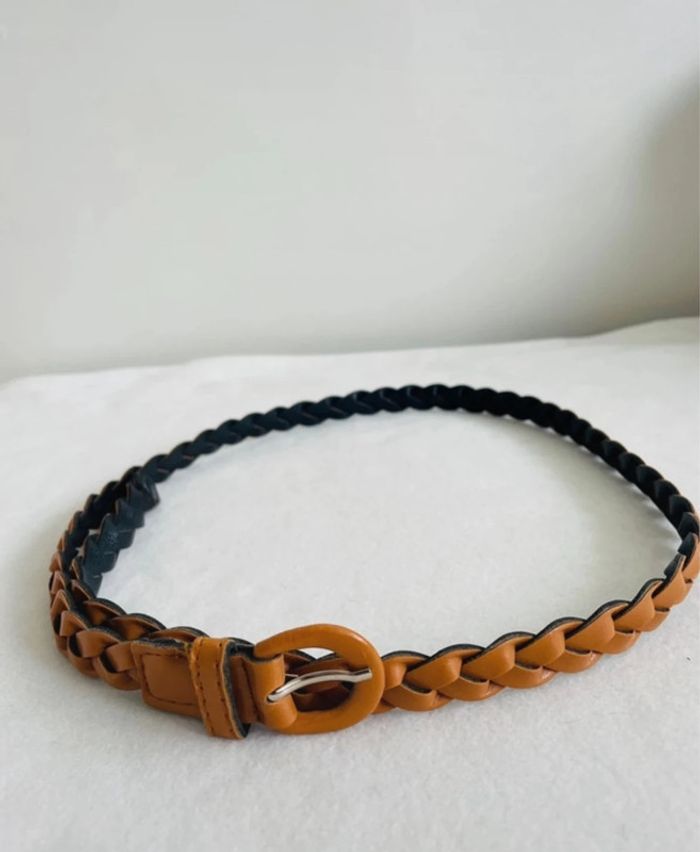👍 Ceinture Tressée. Marron clair . Ajustable. 36/40. - photo numéro 3