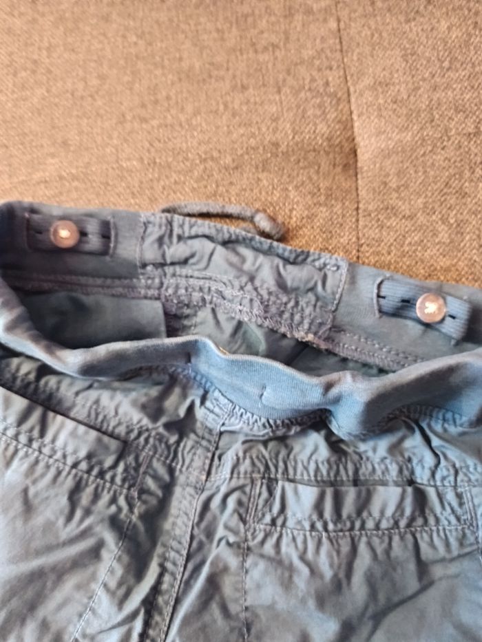 Pantacourt léger retroussable en bermuda bleu taille 8 ans - photo numéro 3