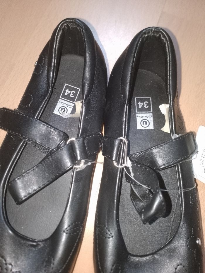 Chaussures soulier 34 noir neuve - photo numéro 7