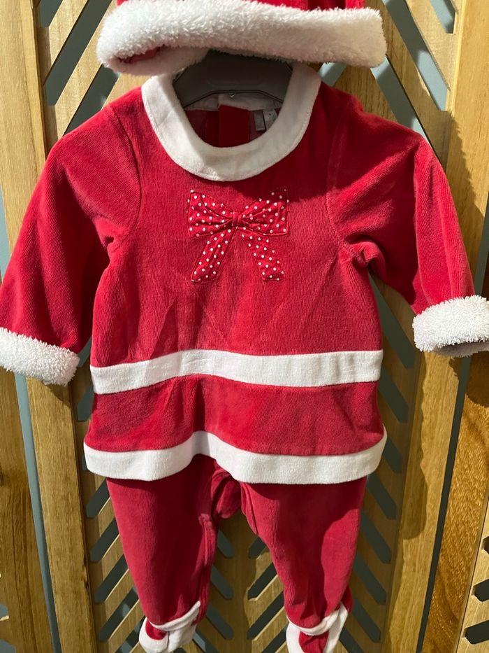 Pyjama Noël fille 6m + bonnet - photo numéro 3