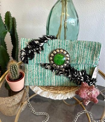 Pochette en bandoulière artisanale en bandoulière - Fait main