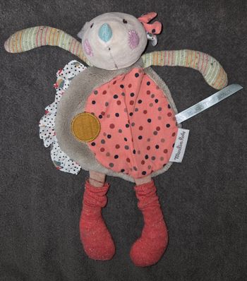 Doudou plat souris a pois - Les jolis trop beaux - Moulin Roty 