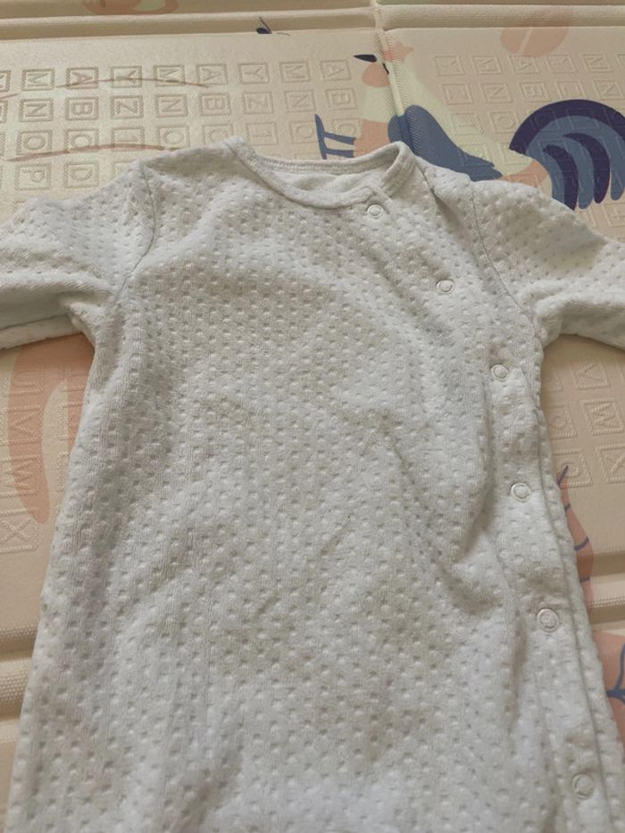 Pyjama blanc velours Kiabi 3 mois - photo numéro 5