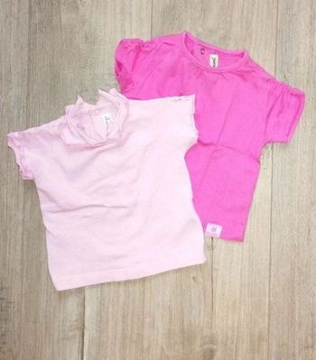 Lot 2 t-shirts 3 mois roses