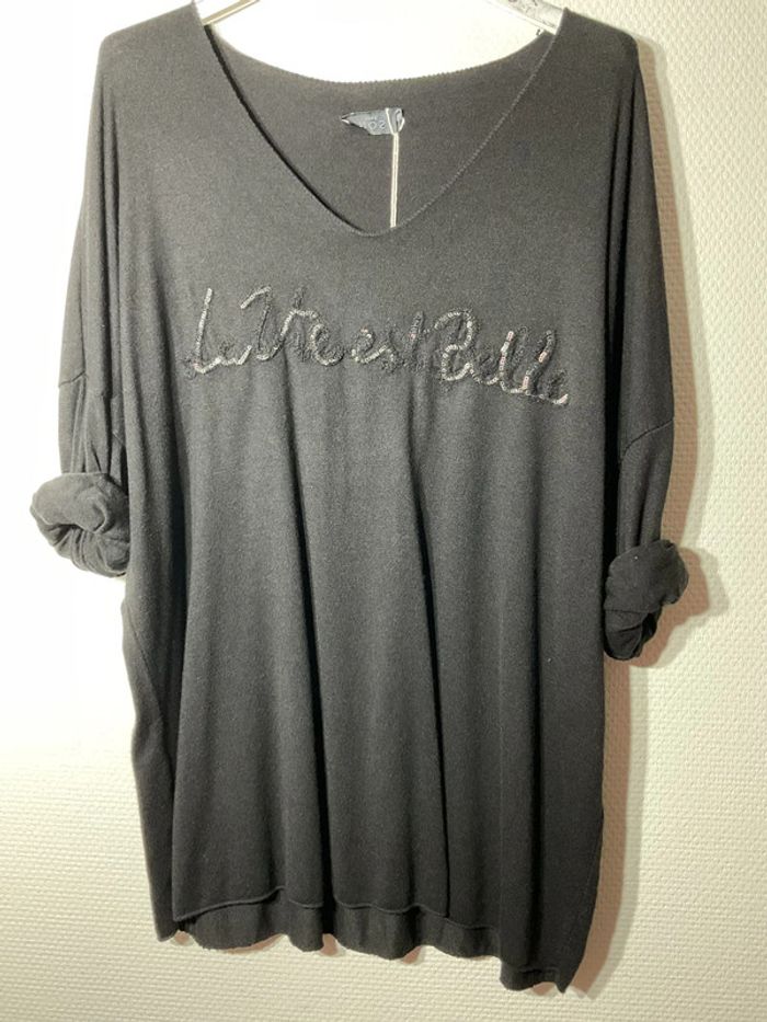 Pull « la vie est belle » femme taille unique (38-44)- nos- neuf avec étiquette