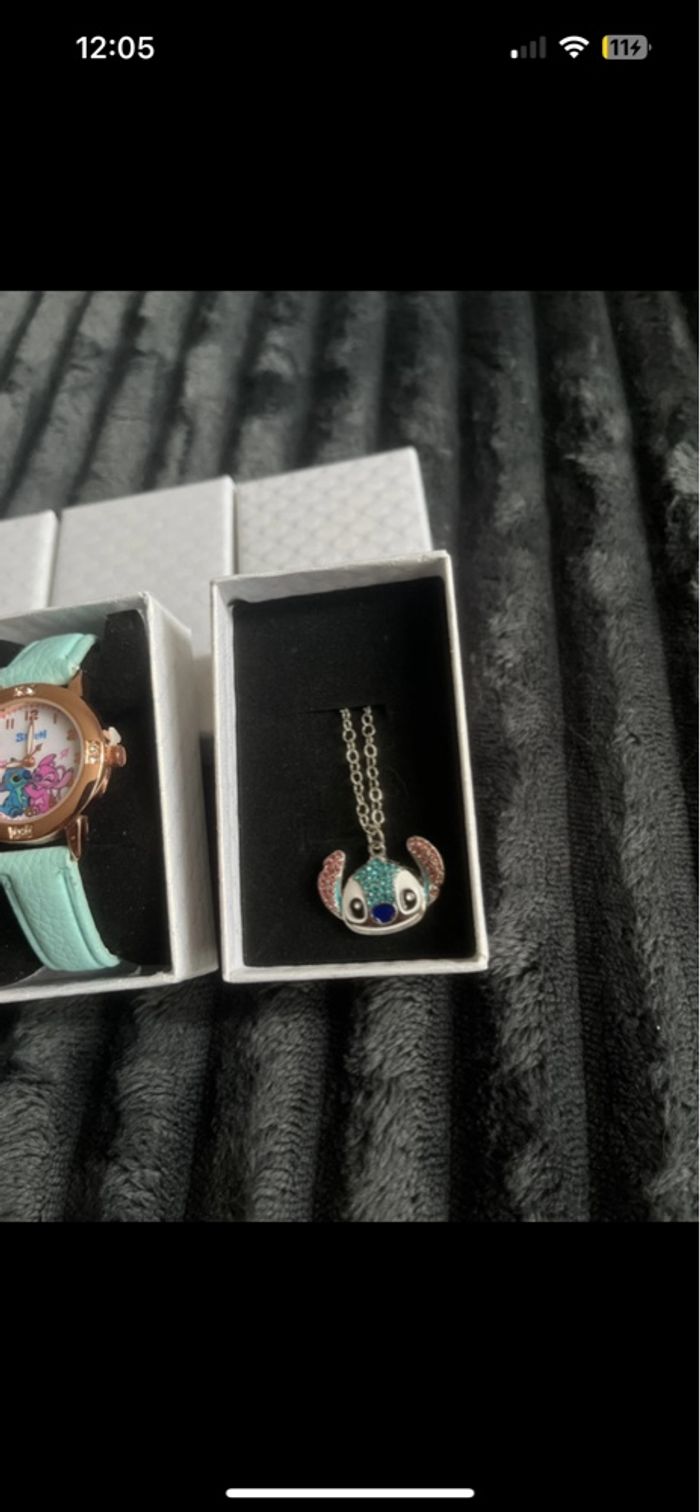 Lot 2 montres et 2 colliers stitch - photo numéro 4