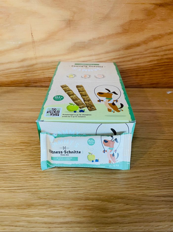 Sammy’s fitness snack pour chien aux pommes et aux myrtilles 20x25g