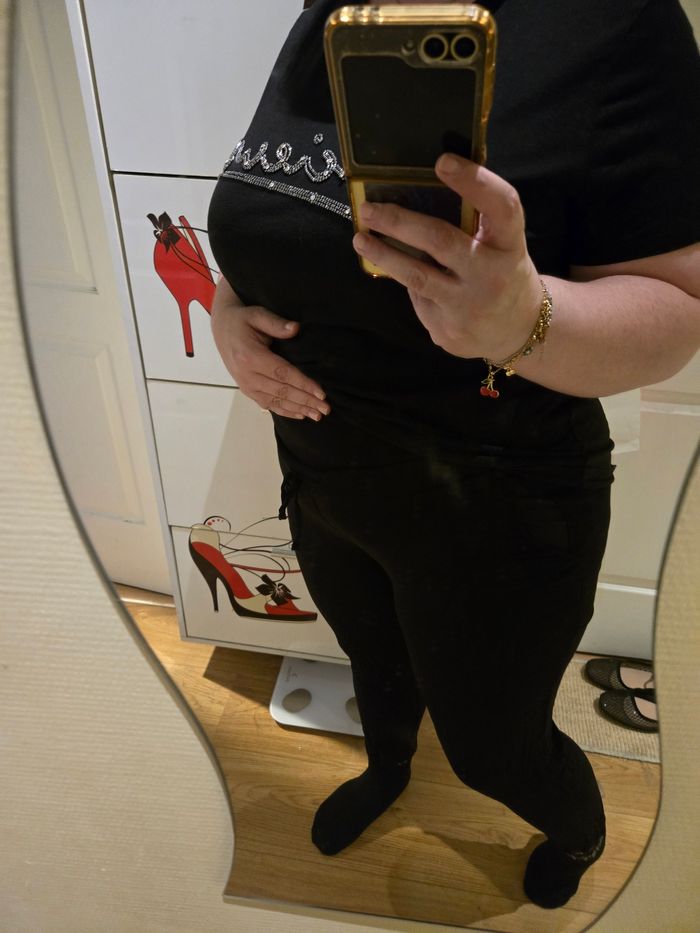 Legging de grossesse noir T.L 44-46 H&M Mama - photo numéro 9