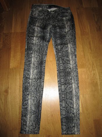 jeans slim motifs serpent noir et blanc the kooples neuf t24=34