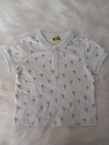 Polo blanc a motif 24m tao