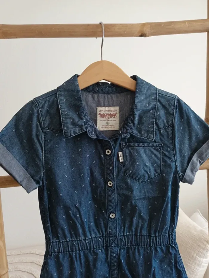 Robe en jean manches courtes Levi's 6 ans - photo numéro 2