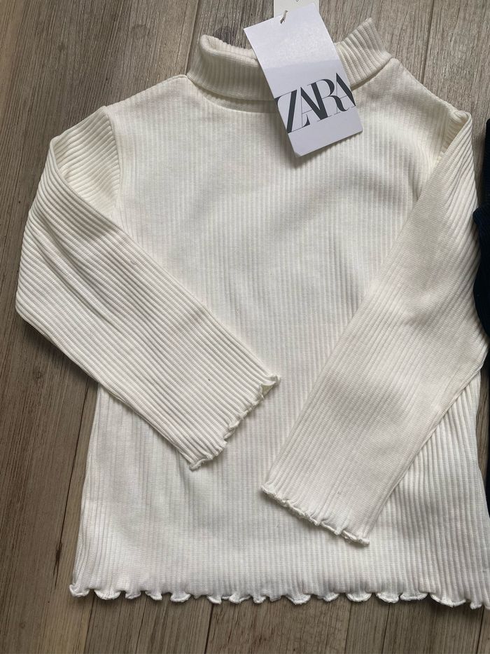 Haut cotelé Zara et kiabi manche longue fille - photo numéro 5