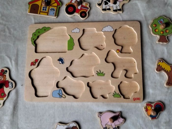 Puzzle en bois thème la ferme - photo numéro 5