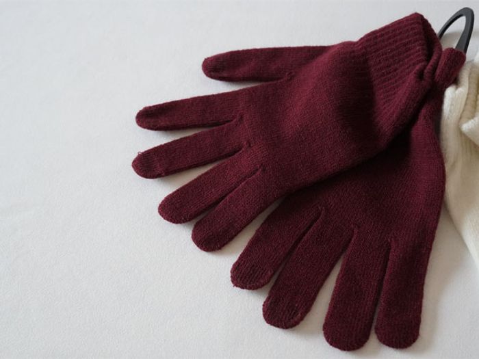 Lot de 2 paires de gants prunes/écrus neufs pour Femme - photo numéro 2