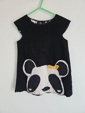 Robe noir panda fille 4 ans