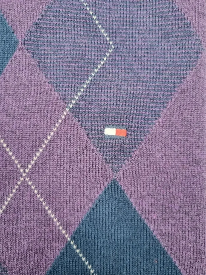 Pull col V Tommy Hilfiger violet, XL Hommes - photo numéro 5