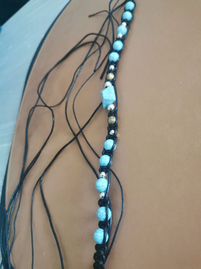 Ceinture style country cowboy turquoise - photo numéro 2