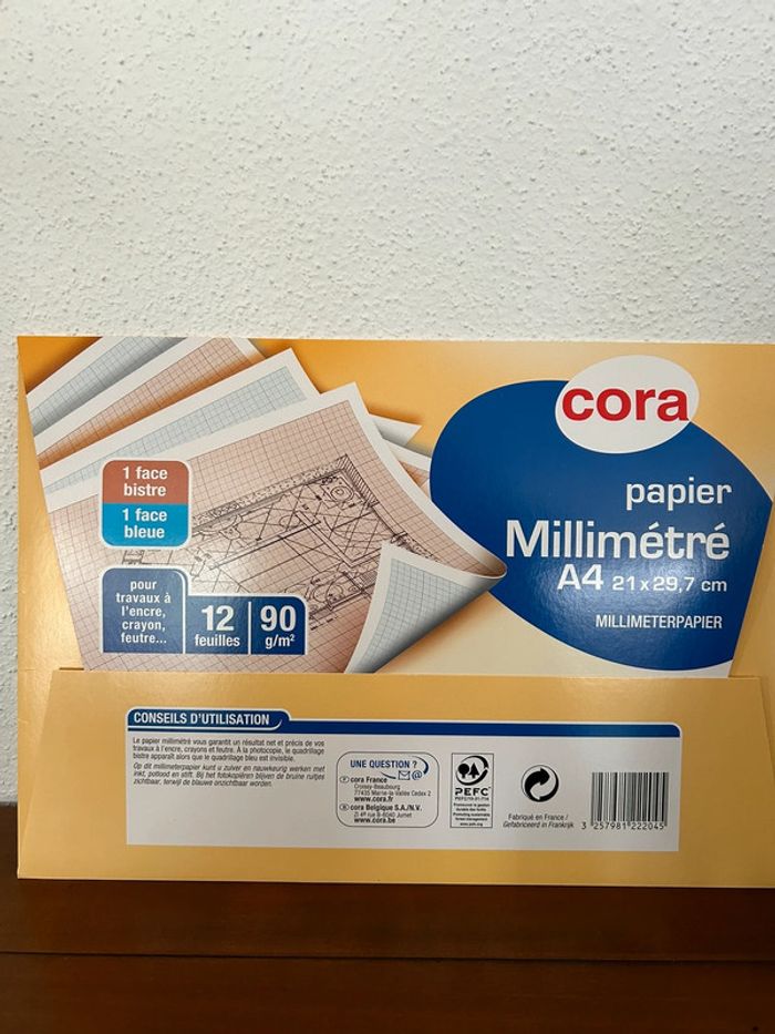 Papier millimétré bleue /bistre - photo numéro 2