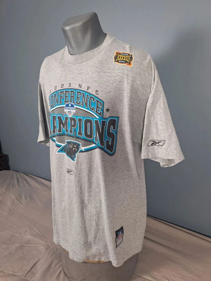 tee shirt imprimé vintage nfl carolina panthers/ homme noir / Taille L (446) - photo numéro 7