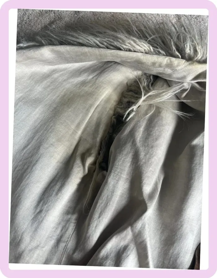 Veste sans manches grise effet poilu – La Fée Maraboutée – Taille 40 - photo numéro 5