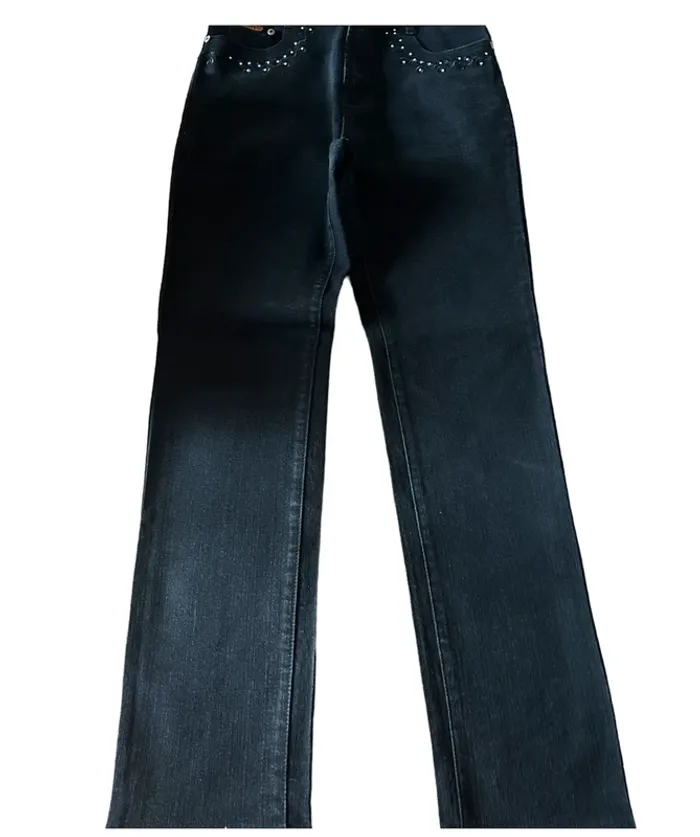 Jean noir strass
