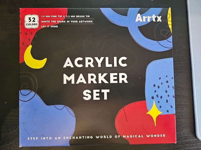 Arrtx marqueurs acryliques double pointe set de 32