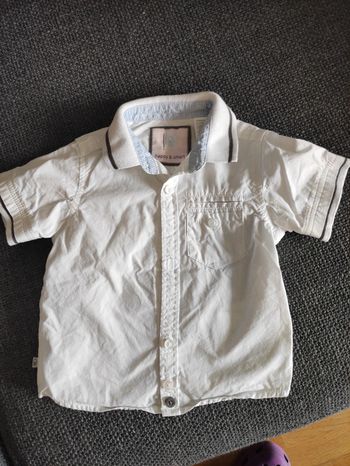 Chemise blanche garçon 6 mois 67cm