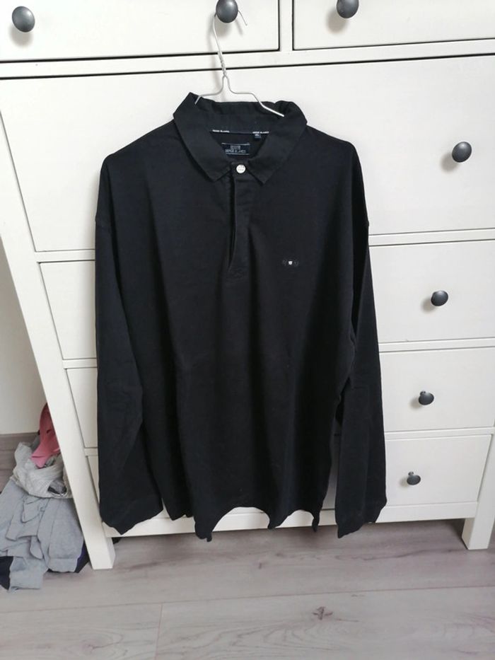 Polo noir Serge Blanco 4 XL