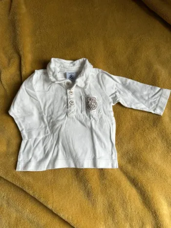 Haut manches longues petit bateau 6 mois col 3 boutons
