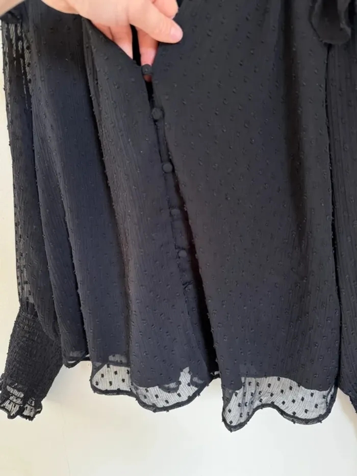 Blouse Kiabi noir plumetis - photo numéro 5