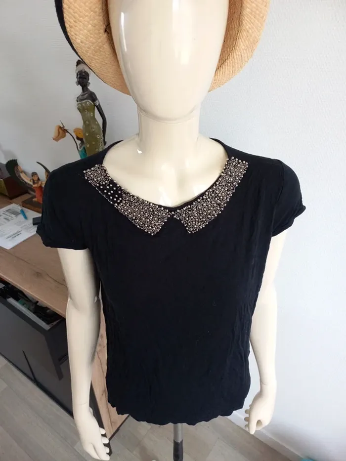 Tee-shirt fantaisie femme noir - photo numéro 5