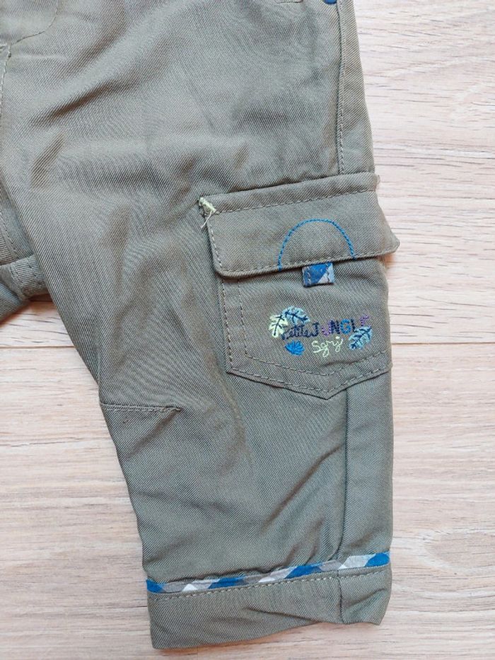 Ensemble garcon chemise à carreaux et pantalon kaki - photo numéro 3
