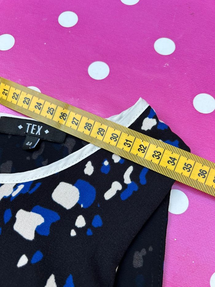 Débardeur haut sans manche noir et bleu - tex taille 44 - photo numéro 11