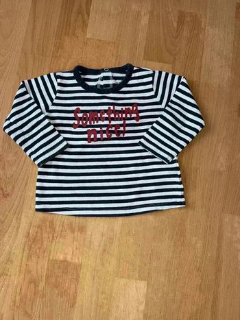 T-shirt à rayures La Redoute 18 mois - Très bon état
