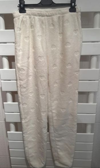Bas de pyjama moumoute blanc avec cœurs