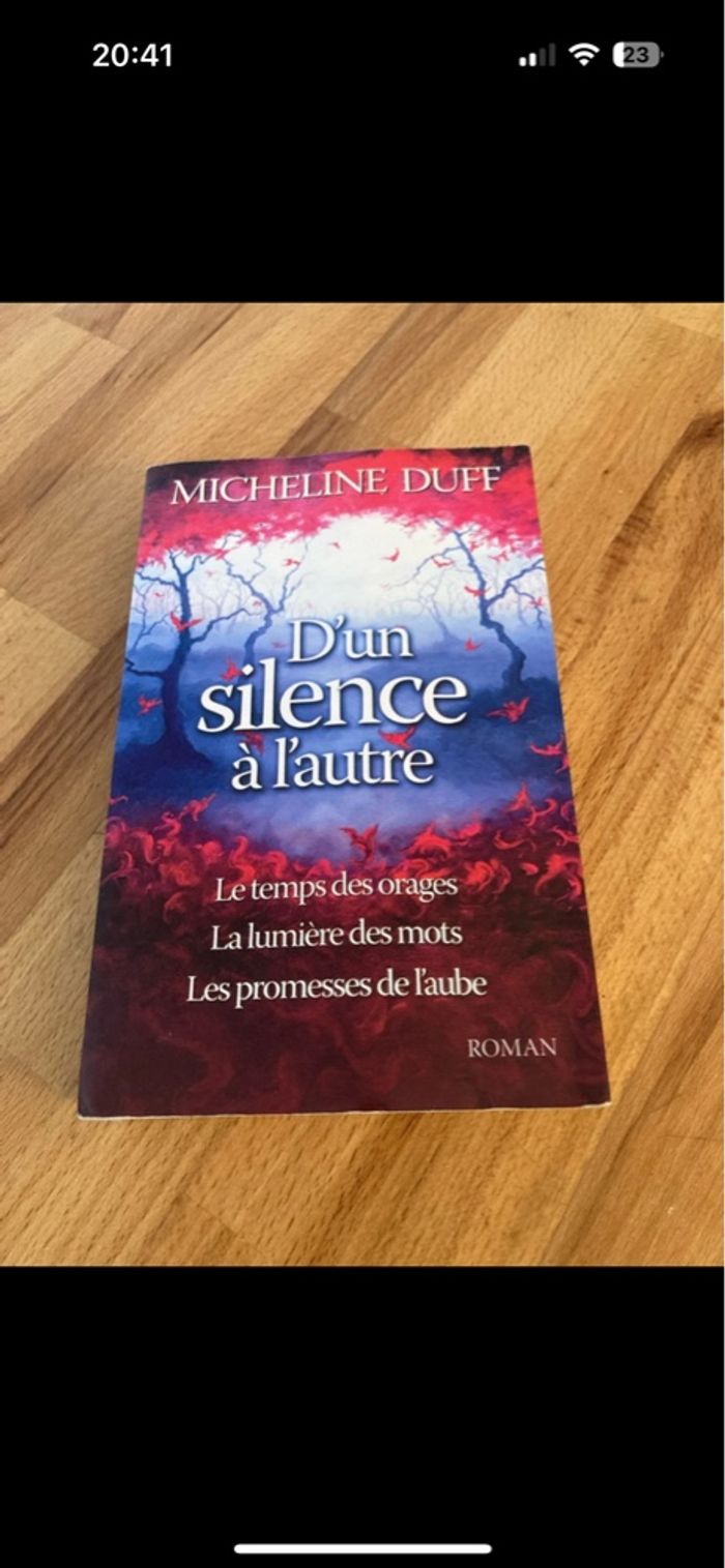 Livre D’un silence à l’autre de Micheline Duff
