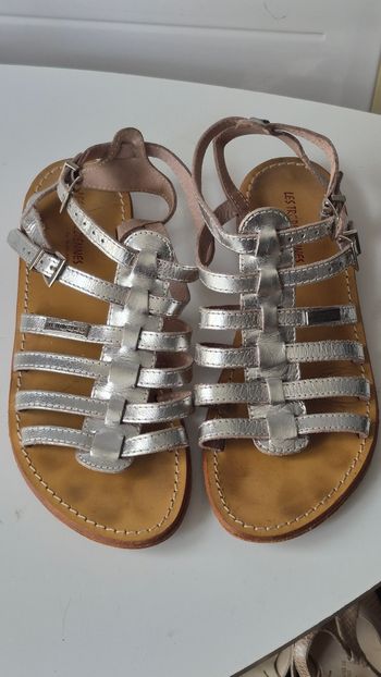 Sandales Les Tropéziennes cuir argenté