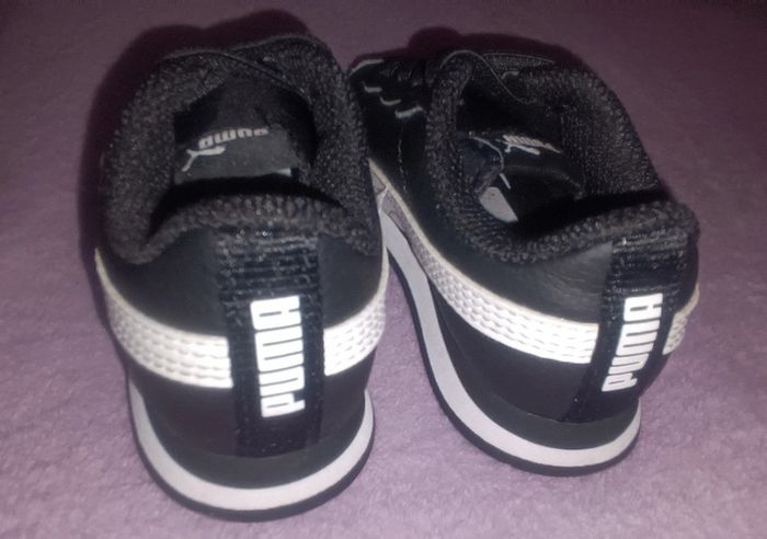 Baskets bébé noires/blanches Puma - photo numéro 3
