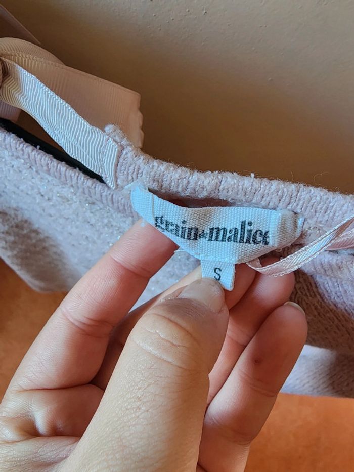 Pull fin rose Grain de Malice T.36/S - photo numéro 4