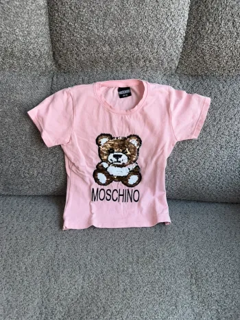 T-shirt sequins réversible rose Moschino