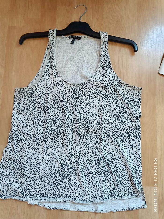 Haut noir - blanc Mango en T.L - photo numéro 2
