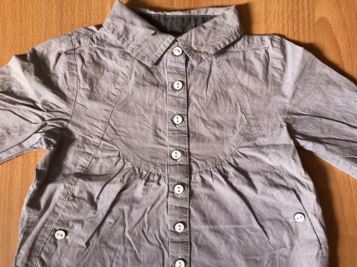 Jolie blouse/tunique/chemise OKAÏDI à rayures T. 3 ans/94 cm fille TBE - photo numéro 3