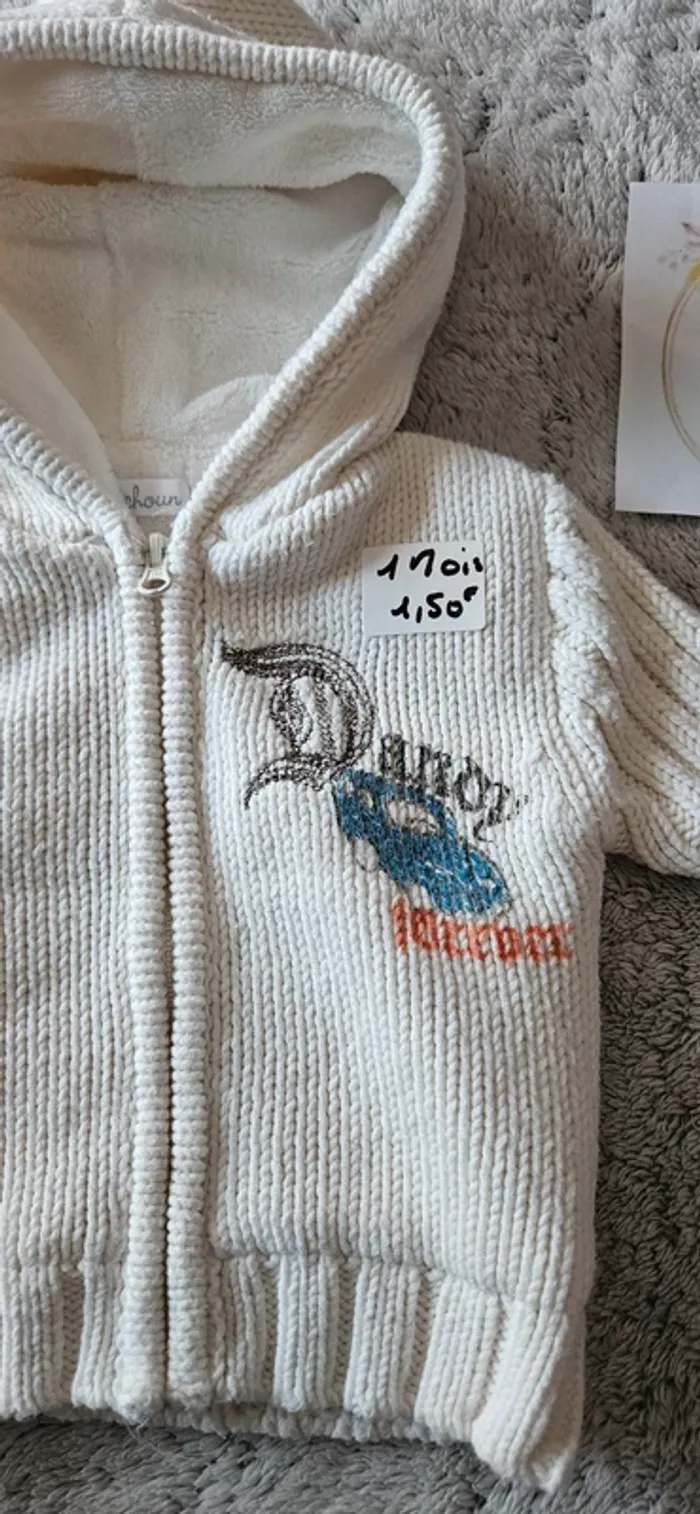 Veste capuche chaude 1mois - photo numéro 2